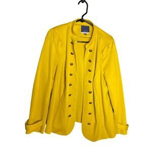 Modcloth Yellow Military Style Jacket 1X